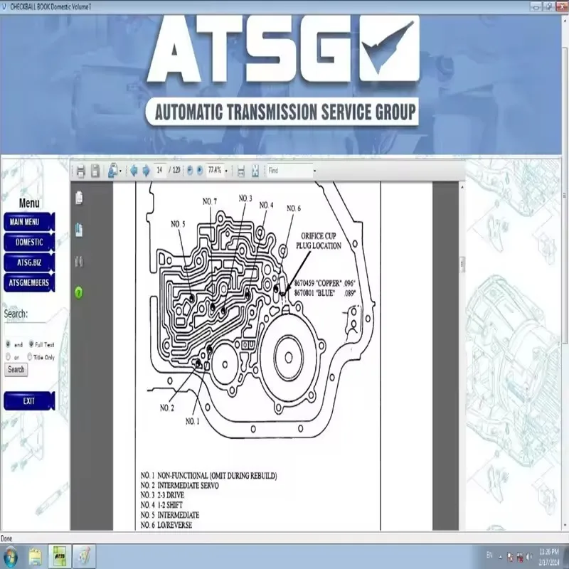 تركيب مجاني برنامج إصلاح السيارات ATSG 2017 (معلومات إصلاح مجموعة خدمة النقل الأوتوماتيكي)