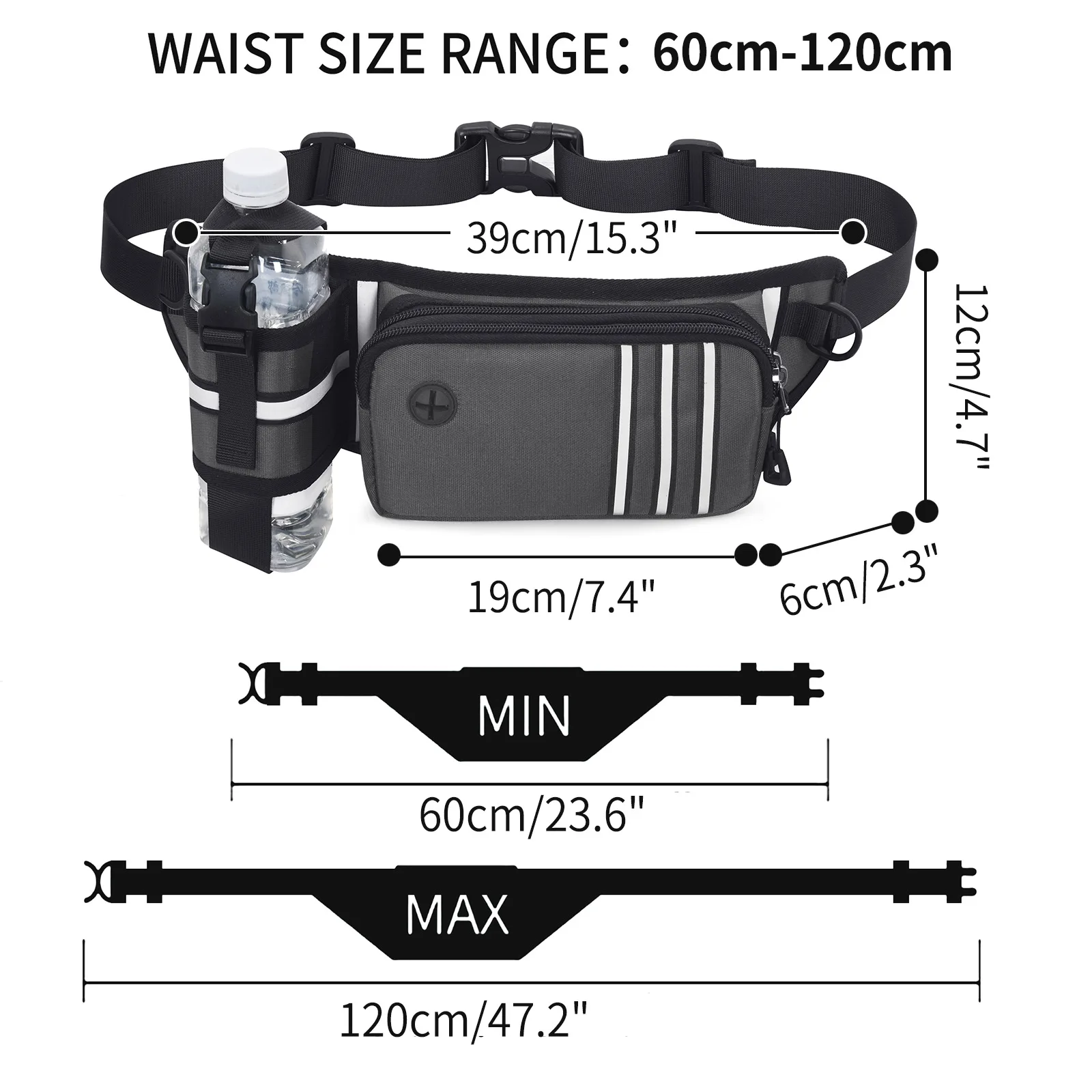 Pet Dog Waist Bag Traction Rope Set Waterproof Dog Walking Waist Bag With Night Reflective Leash And Large Capacity For Running