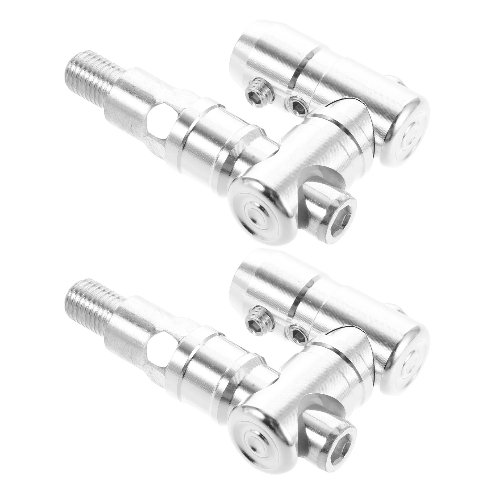 

2pcs Rear Mirror Mount Adapter Screws 10Mm Motorcycle Rearview Mirrors Thread Converter For Atv Scooter Silver Aluminum Alloy