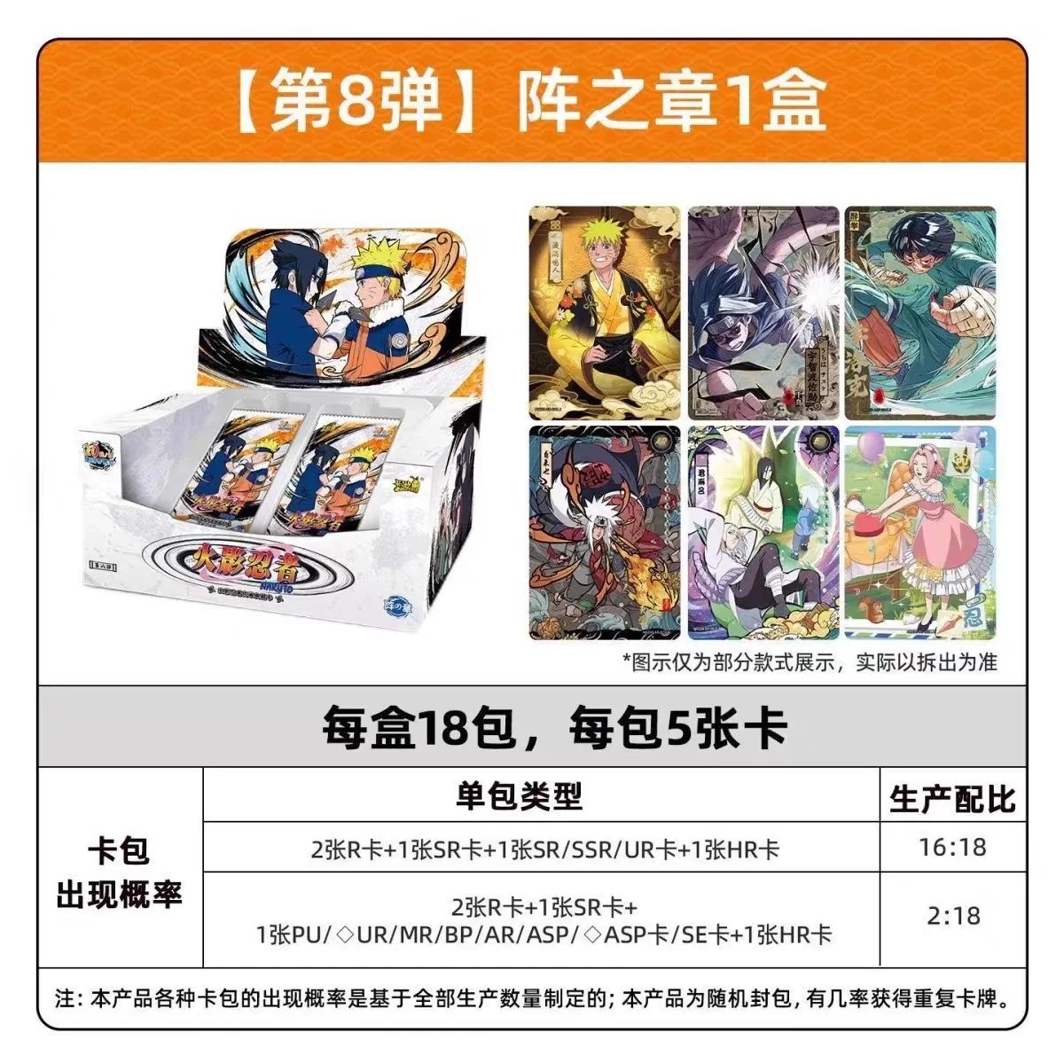 KAYOU Genuine Naruto Card Tier 4 Wave 8 Chapter of The Formation