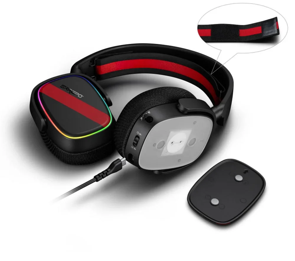 

Touchable Stereo RGB Led Gamer Head Over The Steelseries for Arctis 7 Wireless Gaming Ear Headphones Headset