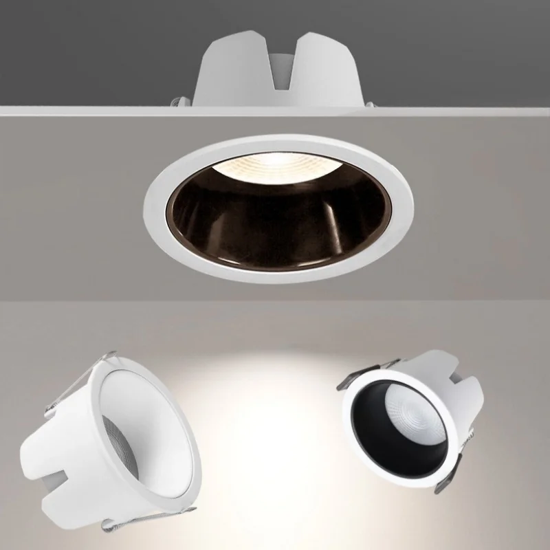 

Anti Glare Recessed Spot lights Embedded Ceiling Downlights Dimmable OSRAM COB Aluminum AC110-230V Led Drive Home Living Room