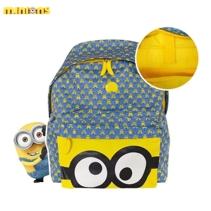 Minions Cartoon Cute Ultra Light Children\'s School Bag Creative Anime Peripheral Kawaii Casual Kindergarten Backpack Wholesale