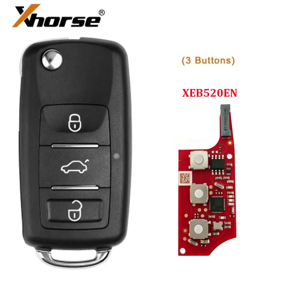 

5PCS Xhorse XEB520EN Super Remote Key for Volkswagen B5 Type Super Remote with XT27B Super Chip Car Remote Key