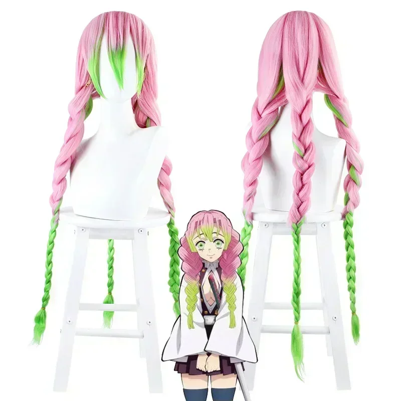 Anime Kostuum Kanroji Mitsuri Cosplay Halloween Vrouw Volwassen Kleding niños Pruik uniforme Kostuums Voor Vrouwen