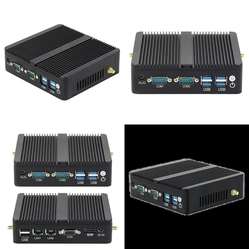 PC client léger INNODA J4125 J4105 DDR4 en aluminium, 6 ports COM, 4K, double LAN, routeur logiciel, mini PC industriel sans ventilateur X86