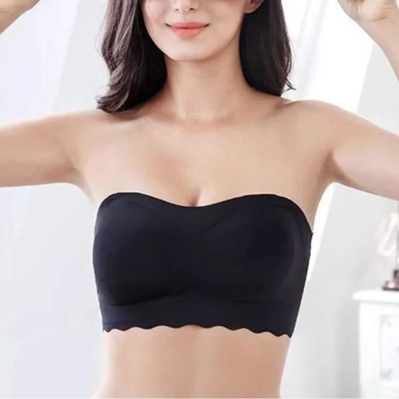 Big chest display, small size, strapless bra, anti slip text bra, ultra-thin women's bra, no steel ring, retractable accessory