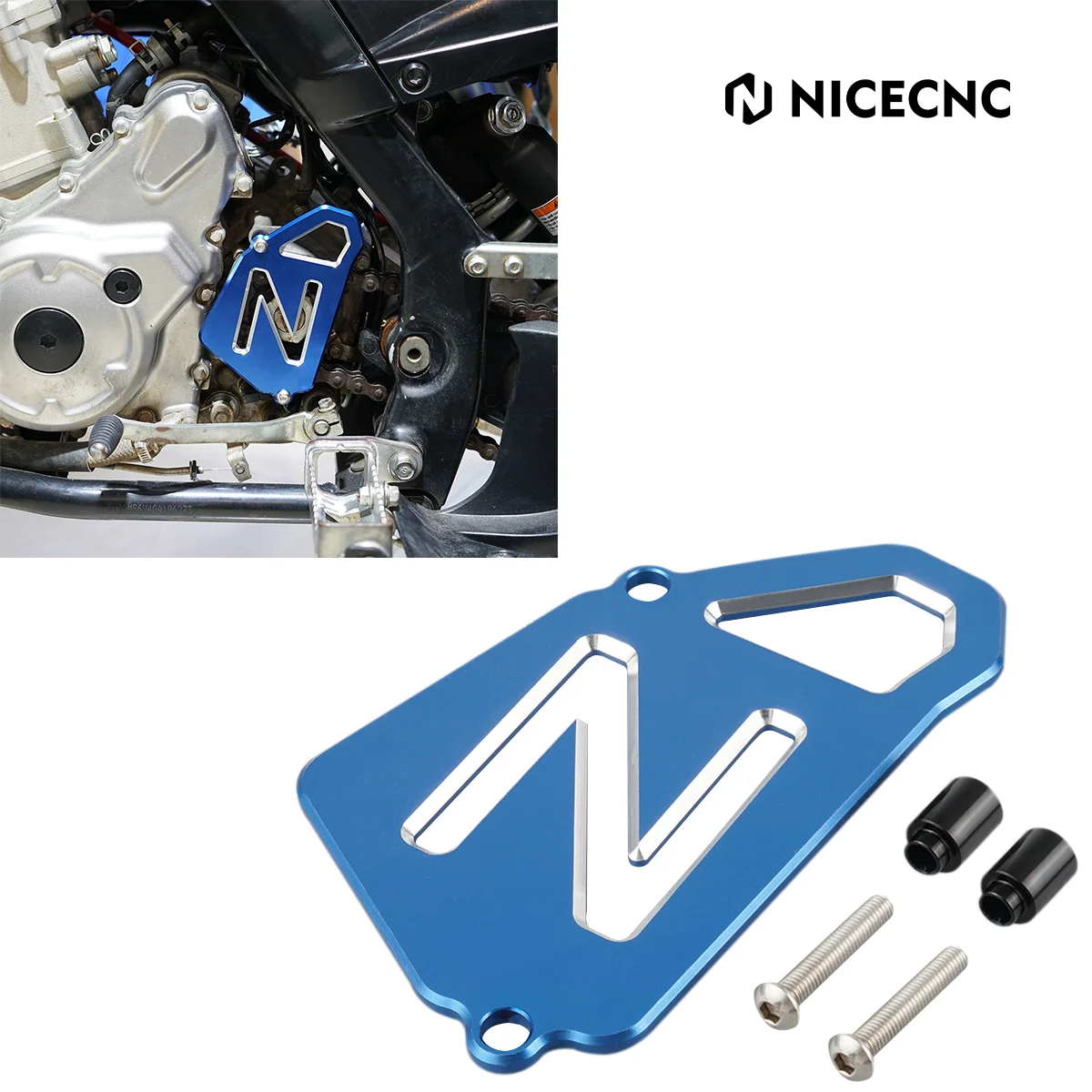 NICECNC ATV Sprocket Cover Case Saver Chain Guard For Yamaha Raptor 700 700R YFM700R YFM700 Aluminum Chain Protector Accessories