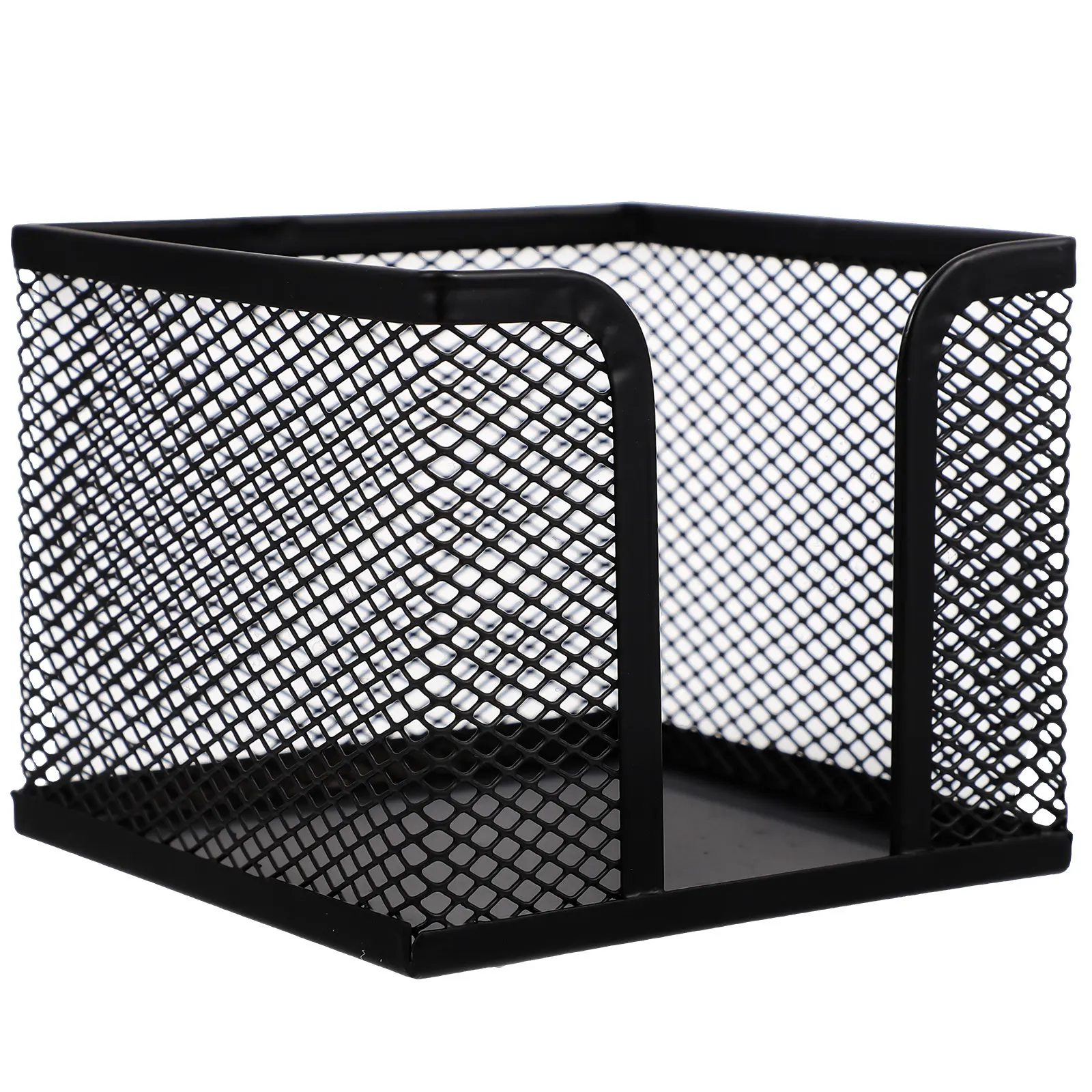 Iron Note Pads Holder Mesh Memo Pad Container Multi Functional Notepad Dispenser Office Desk Organizer Napkin Holder Home School