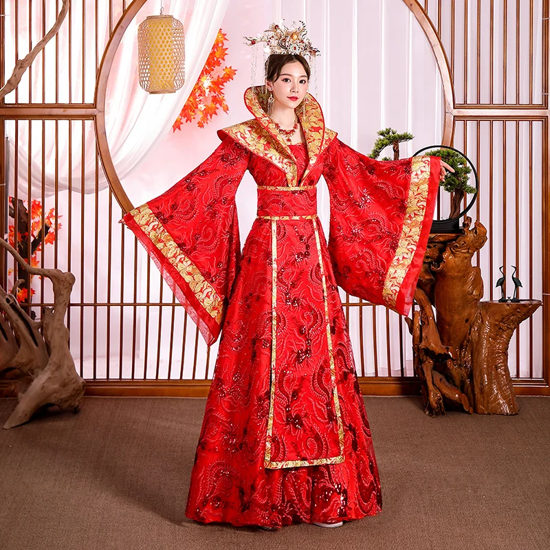 white christmas dresses Chinese Traditional Red Dress main image 0
