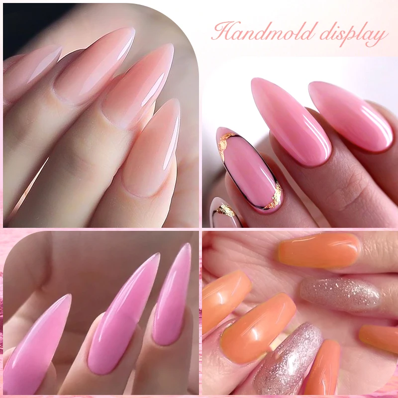 Mtssii 7ml Quick Extension Nail Gel Clear Pink White  Construct Hard Gel Semi Permanent UV LED Gel Quick Building Nail Art