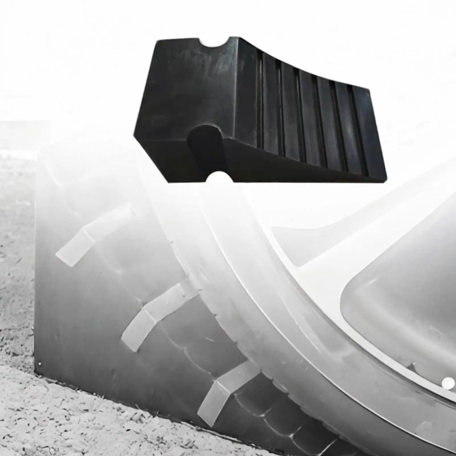 Universal Rubber Wheel Chock Heavy Duty Car Parking Stopper Trailer Wheel Chock Tire Stop for Off Road Rvs