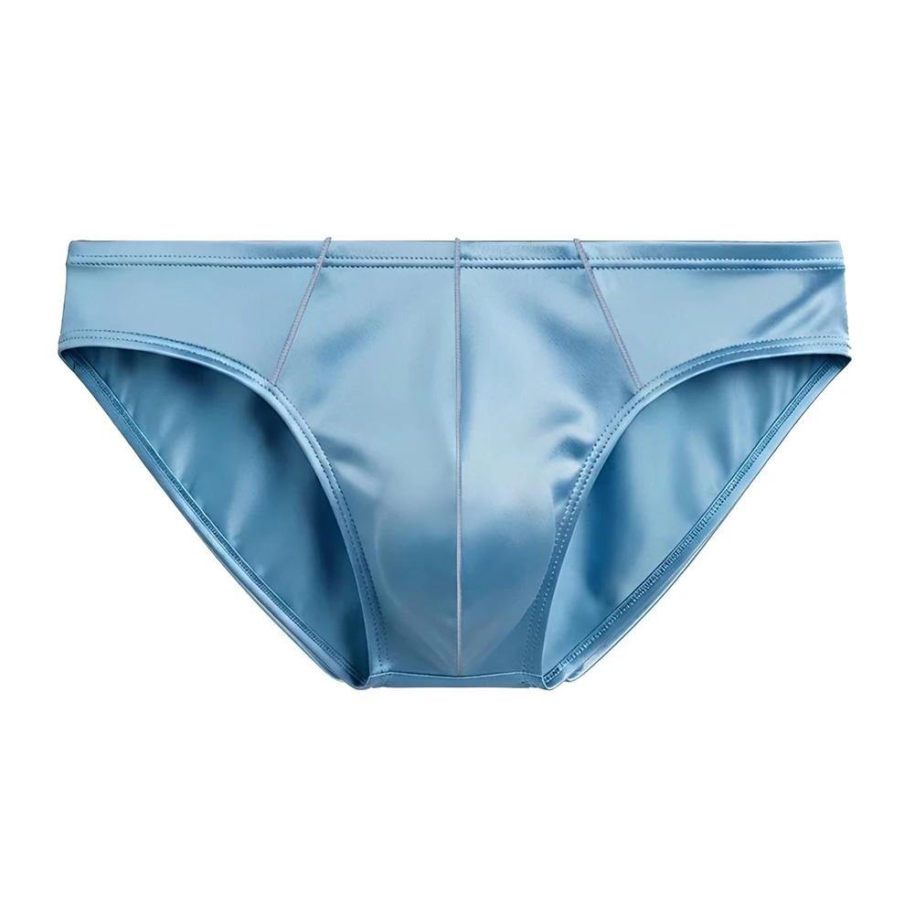 Breathable U-shaped Briefs Men Glossy Briefs 50 Polyamide 50 Spandex High Elasticity Fabric Air Permeable Design
