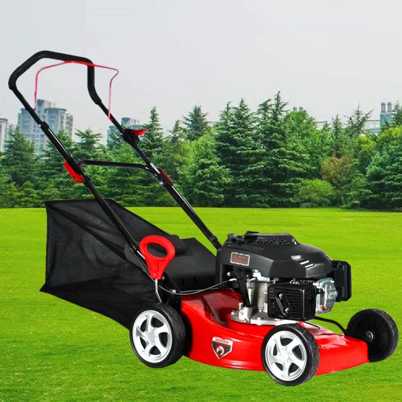 Gasoline Lawn Mower Tractor Small Four Stroke 20 Inch Industrial 230V 4000W Standard   Hand Push  Years  1/4in 60L 17CC