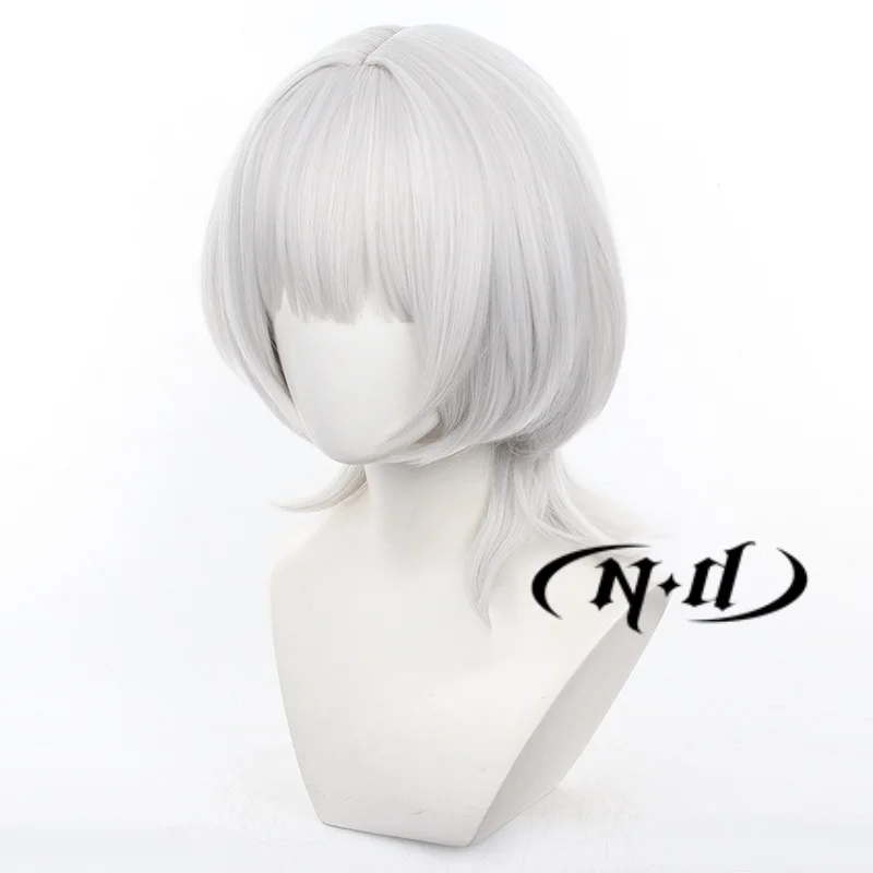 شعر مستعار تأثيري الثاني ، حلم بانج أنيمي! شعر اصطناعي قصير مع الانفجارات ، إنه ميجو ، رانا كانامي ، فضي ، أبيض ، قصير ، لطيف ، محاكاة فروة الرأس