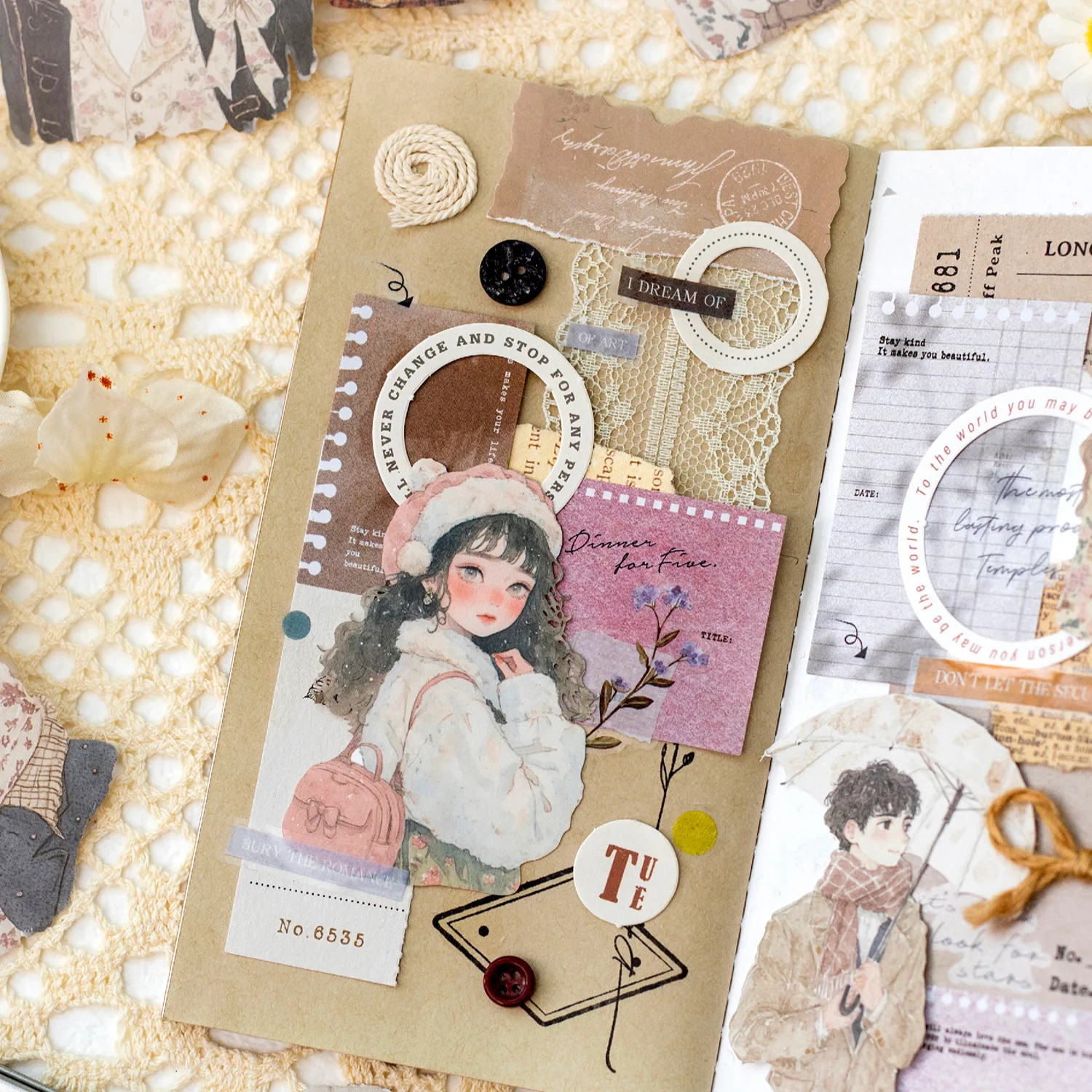 

100 шт./1 лот Kawaii наклейки для скрапбукинга зимняя пролог мусорный журнал золотой планировщик канцелярские принадлежности планировщик декоративные