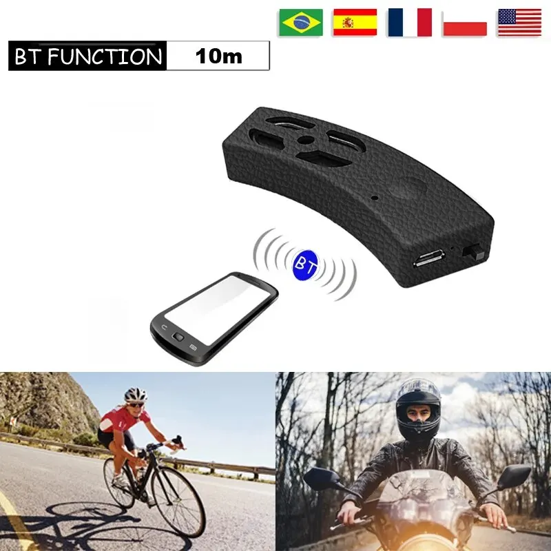 AV1101 Motorcycle Speaker Bicycle Helmet Wireless Bluetooth-Compatible Outdoor Riding Stereo Waterproof Boombox Mini Subwoofer