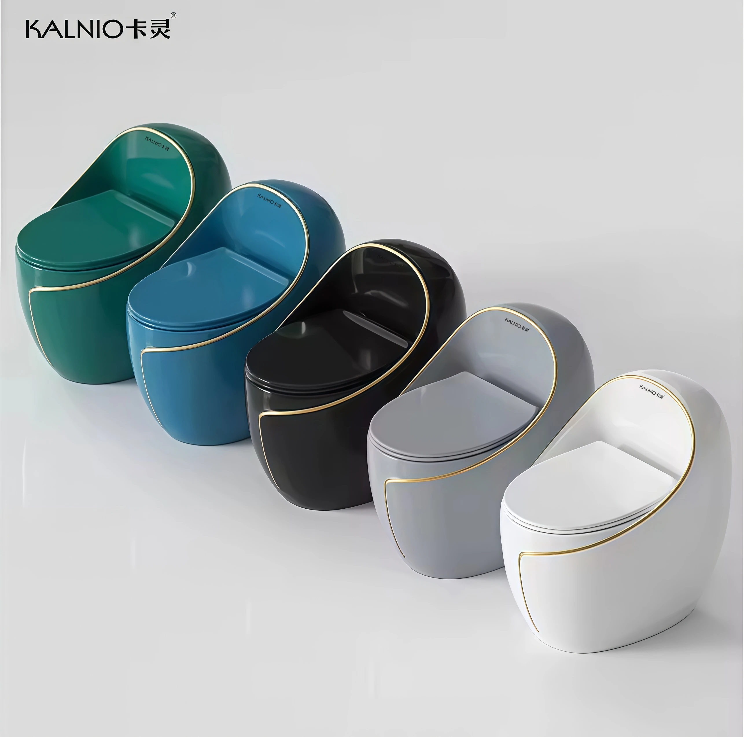 

Modern Matte Black Ceramic Bathroom Toilet Sanitary Wares Floor Mounted WC Dual-Flush Elongated Bowl Shape One Piece Structure