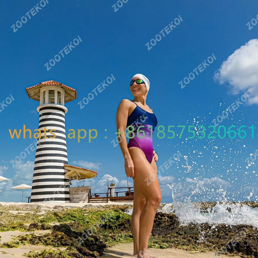 Female Swimsuit Bikini Sexy One-piece Comfortable Swimwear Summer Functional Training Off-shoulder Swimsuit Swimming Clothing