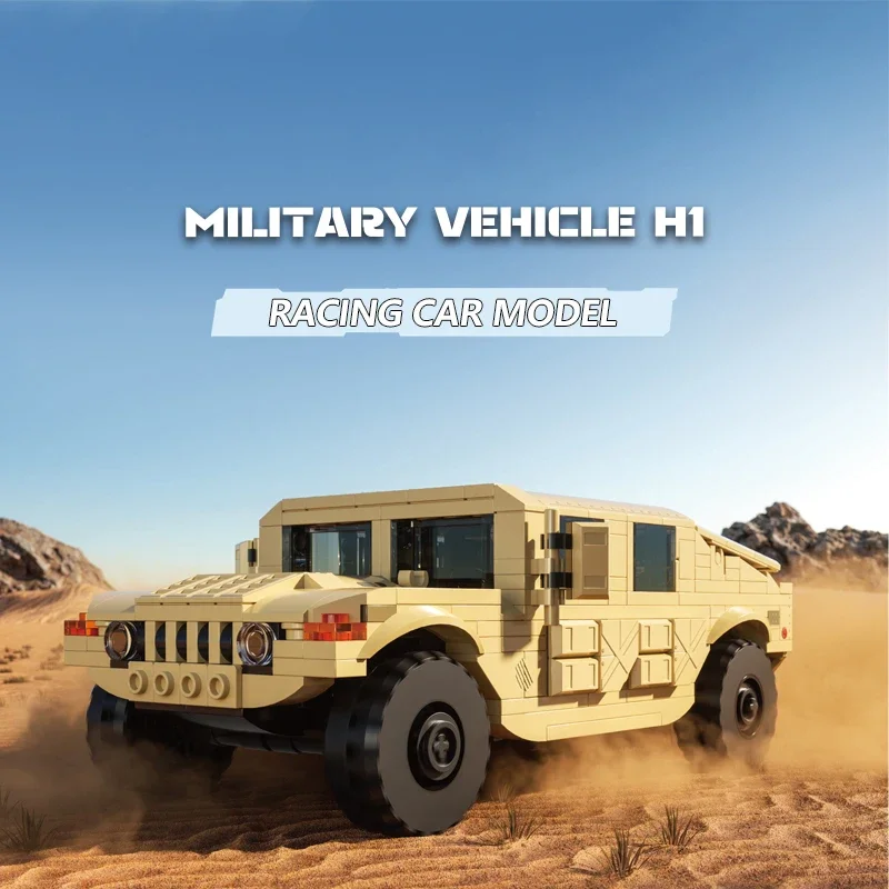 

510PCS Military Vehicle H1 Building Blocks Sandy Off-road Car Model Bricks Educational Collection Children's Toys Holiday Gifts
