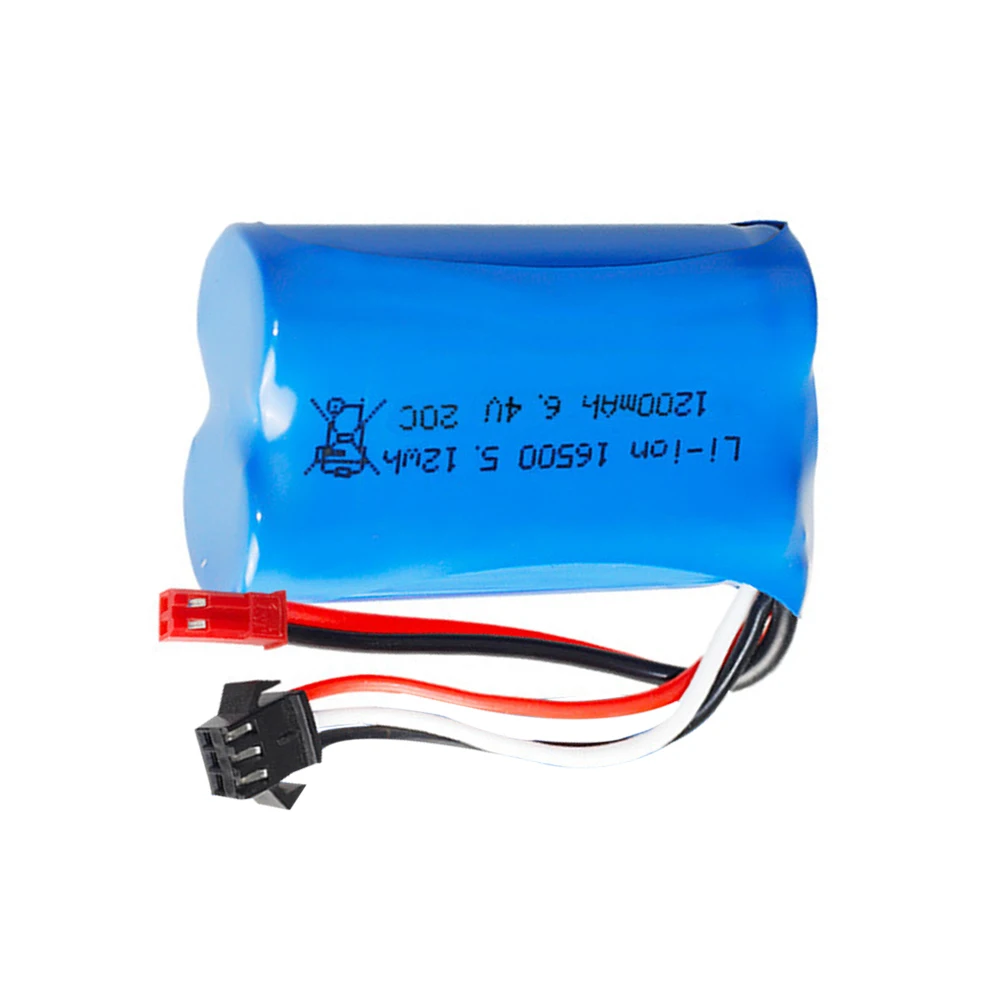 6.4V 1200mah 16500 Li-ion Battery for wltoys L959 18628 18629 18428 18429 Remote Control toys Car Boat Trucks Spare Parts