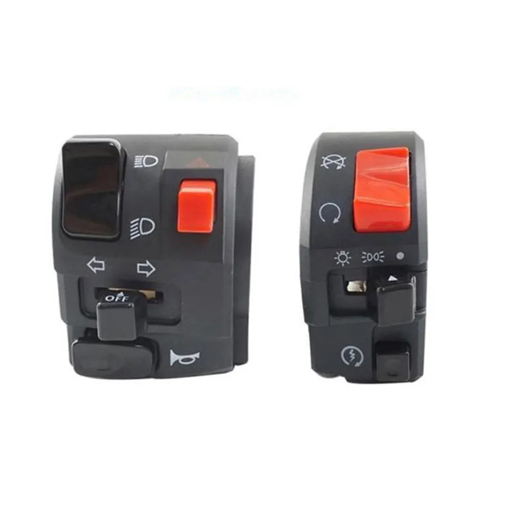 22mm Universal Motorcycle Headlight Horn Button Turn Signal Electric Fog Lamp Light Start Handlebar Controller Switch Buttons