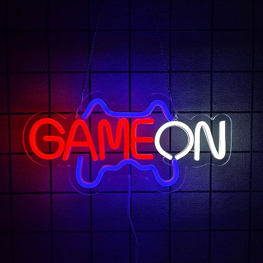 Letreros de neón de la serie de juegos, icono de personalidad de dibujos animados alimentado por USB, utilizado para habitación, sala de juegos, bar, club, fiesta, decoración artística de cueva de hombre.