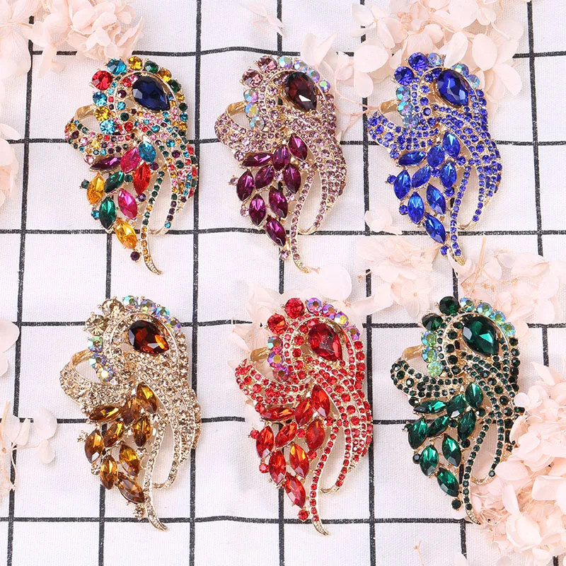Rhinestone Pins for Women Unisex Shiny Glass Brooches Banquet Party Backpack Gifts Jewelry Accessories