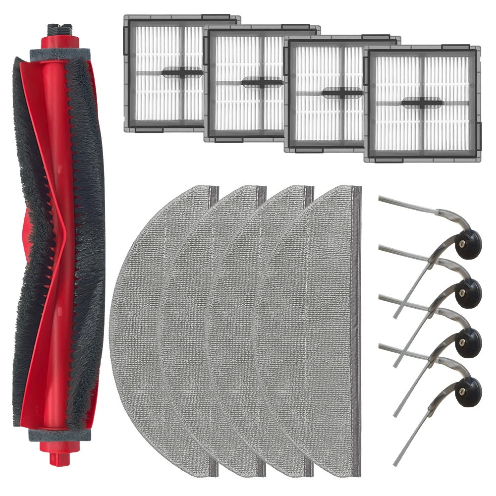 الجانب الرئيسي فرشاة تصفية ممسحة القماش عدة ل Roborock Q10 X-5 / Q8 ماكس برو / Q10 PF + اللوازم المنزلية للملحقات المنزلية
