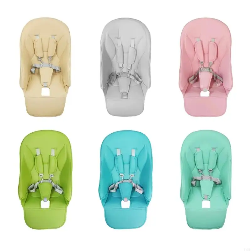 

Solid Color PU Leather Cushion Baby Dinning Chair Cover for High Chairs