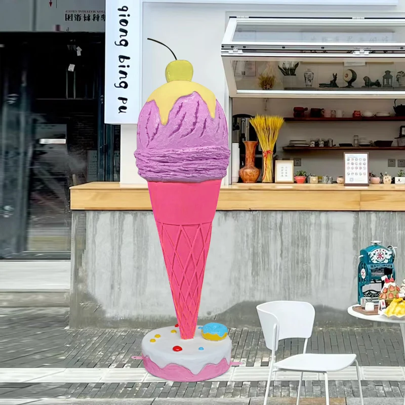 Modelo de escultura de helado de pared.