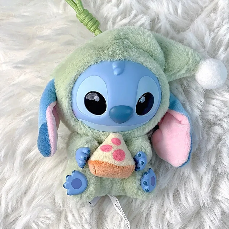 HOT Toy !kawaii Stitch Blind Box Bag Eat Some Thing Before Sleep Series Vinyl Pendant Cute Doll Mystery Box Fluffy Doll Adult Gi