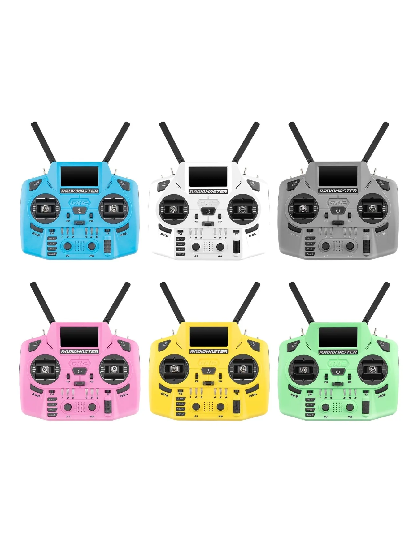 Radiomaster GX12 Crush 2.4G Dual 1W Gemini Xrossband ELRS Radio Transmitter Controller - Mode2 / Left-hand Throttle