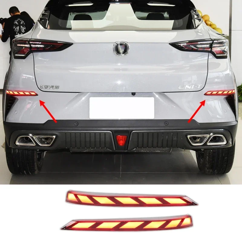 2pcs/set LED Rear Bumper Lamp for Changan UNI-T 2022-2025 Streaming Decorative Lamp UNIT