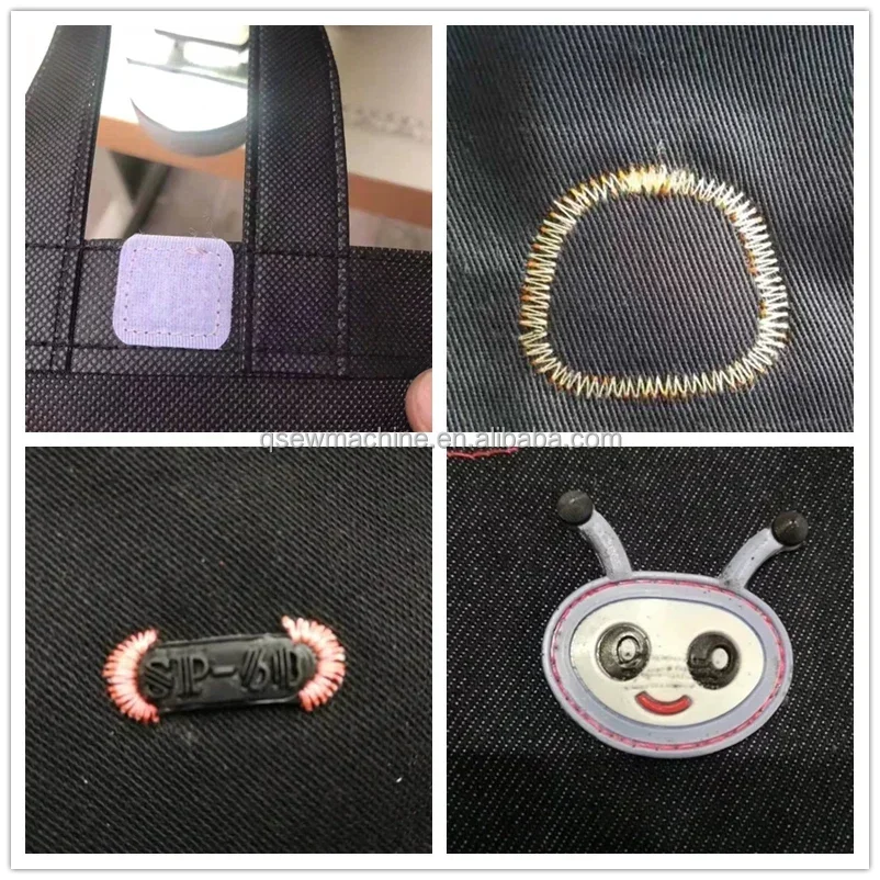 QS-433H Tombol elektronik memasang bartacking mesin jahit jahitan tali jaring kait besar