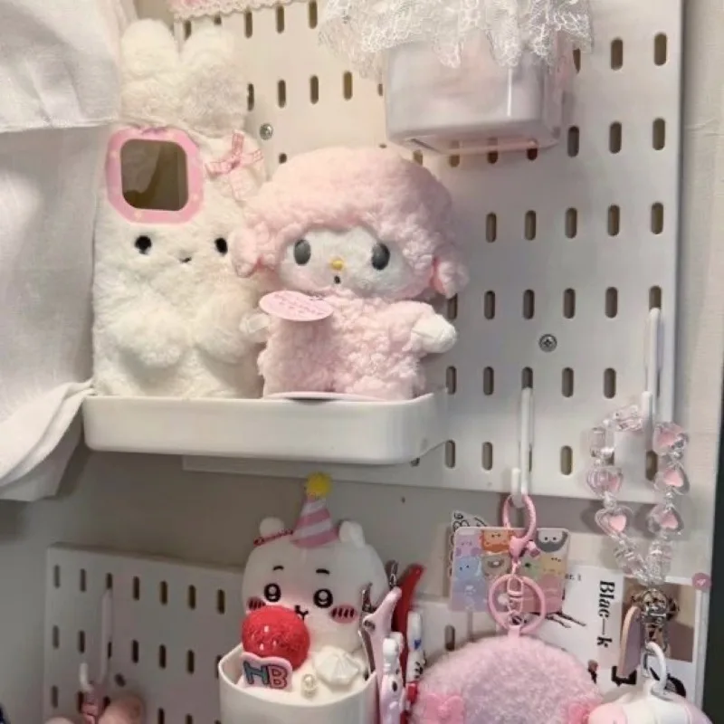 15 ซม.Sanrio Kawaii เปียโนตุ๊กตาพวงกุญแจการ์ตูนอะนิเมะสีชมพู Lamb กระเป๋าจี้ตุ๊กตาของเล่นตุ๊กตาน่ารักพวงกุญแจกระเป๋าของขวัญ