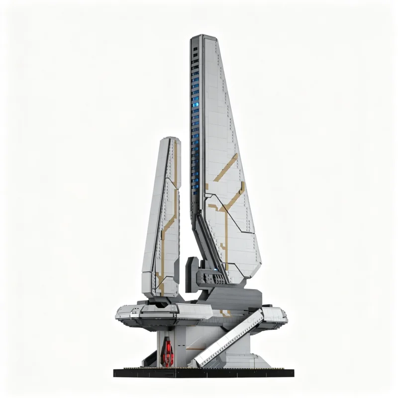 4923pcs MOC Beacon Tower Halo Infinite Space Model Building Blocks Creative DIY Gift Display Decor Assemble Premium Adult Kids