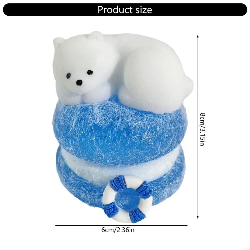 إجهاد الدب الأبيض القابل لإعادة الاستخدام يقلل من لعبة الحيوانات الحسية القابلة للضغط لتحسين التركيز يداه الاسترخاء L8RB