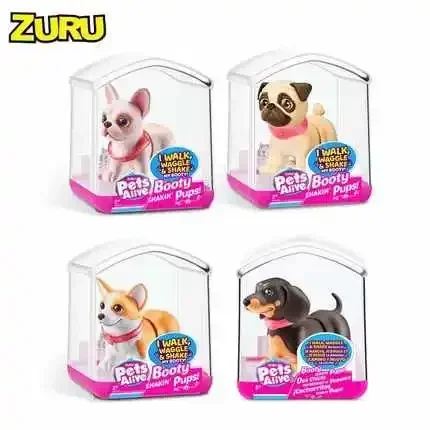 ZURU Neue Mini Welpen Haustiere Modell Anime Figuren Spaziergang Waggle Shake Booty Kawaii Figuren Lebendige Figur Weihnachten Geschenk Geburtstag Geschenke