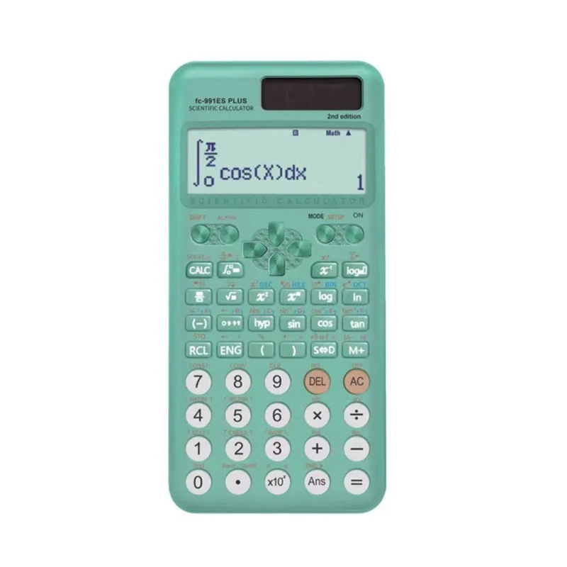 AT82-Calcolatrice scientifica ad energia solare 991ES PLUS-2Nd Edition 417 funzioni per studenti e insegnanti delle scuole