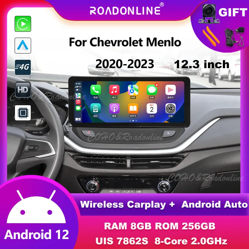 

Android audio For Chevrolet Menlo 2020-2023 Android 12 12.3inch Octa Core 8+256G Car Multimedia Player car intelligent systems