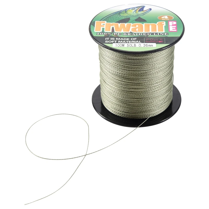 Hot AD-Frwanf PE Braided Fishing Line 4 Strand 100M Super Strong Multifilament Thread For Carp Fishing Carp Lines 12Lb