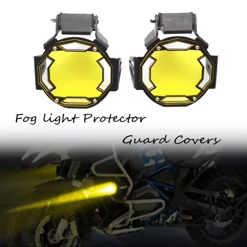 For BMW R1250GS R 1250GS ADV LC Adventure 2019-2023 Motorcycle LED Auxiliary Fog Lamp Light Cover Guard Grill Grille Protector