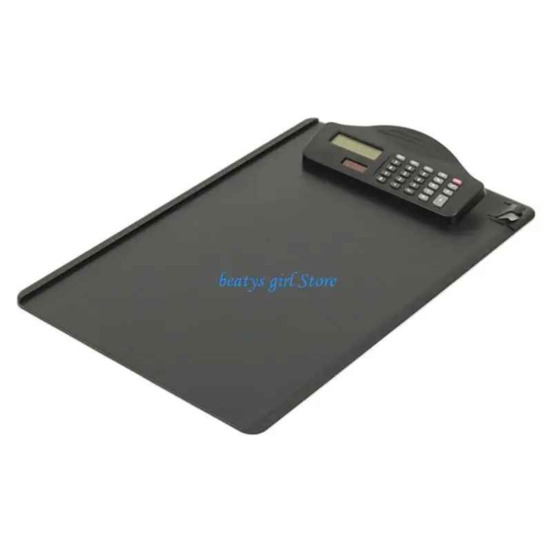 

C7AB Plastic Clipboard with Calculator Writing Pad File Folders Document Holder