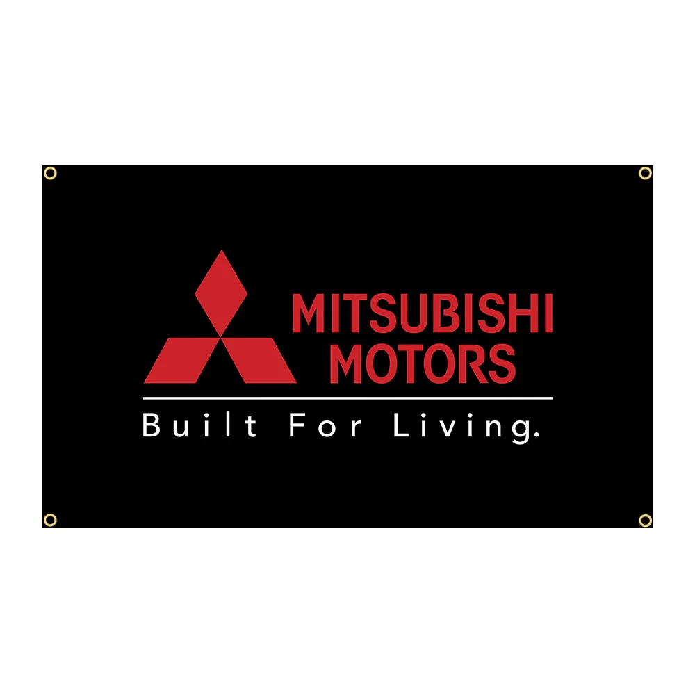 

Гоночный флаг Mitsubishis 90x150 см, полиэстер, печатный гаражный или наружный декор, баннер, гобелен