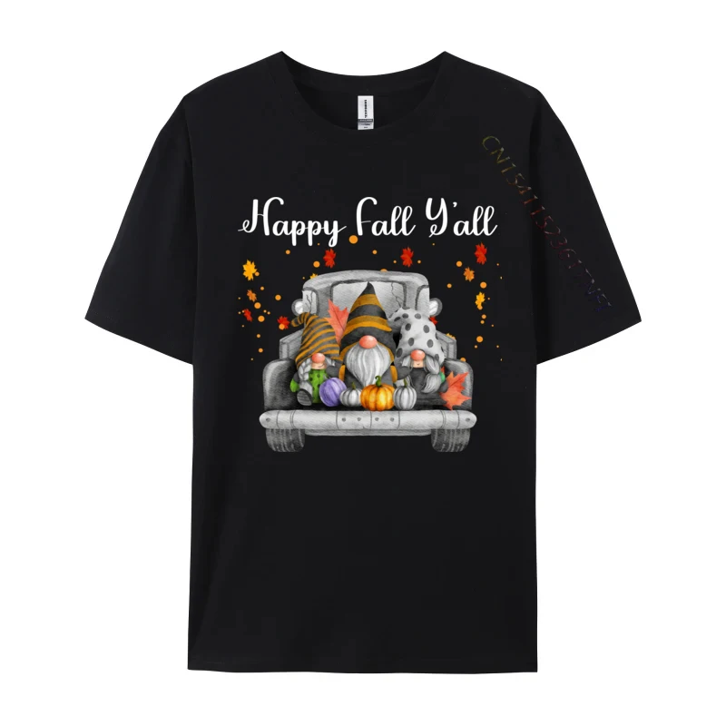 

Happy Fall Gnomes Pumpkin Truck Autumn Funny Holiday Hip hop Tops Tees Graphic Casual All Cotton Mens T Shirts Casual