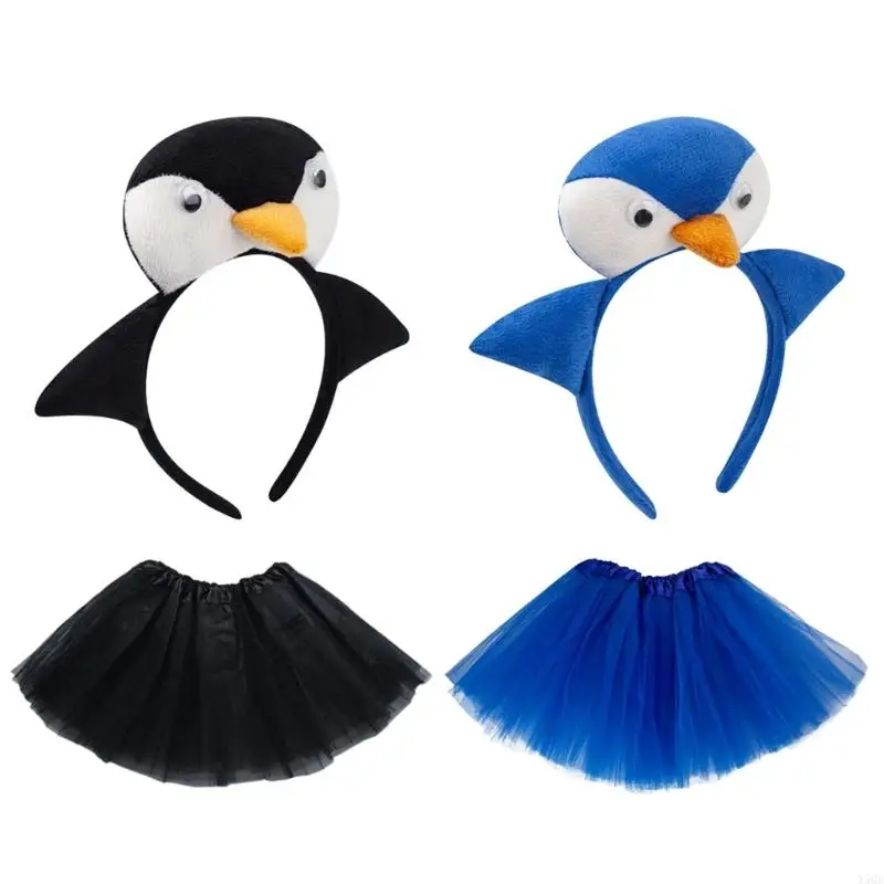 

Комплект костюмов пингвинов, повязка на голову с пингвинами, юбка-пачка, комплект необычных костюмов животных