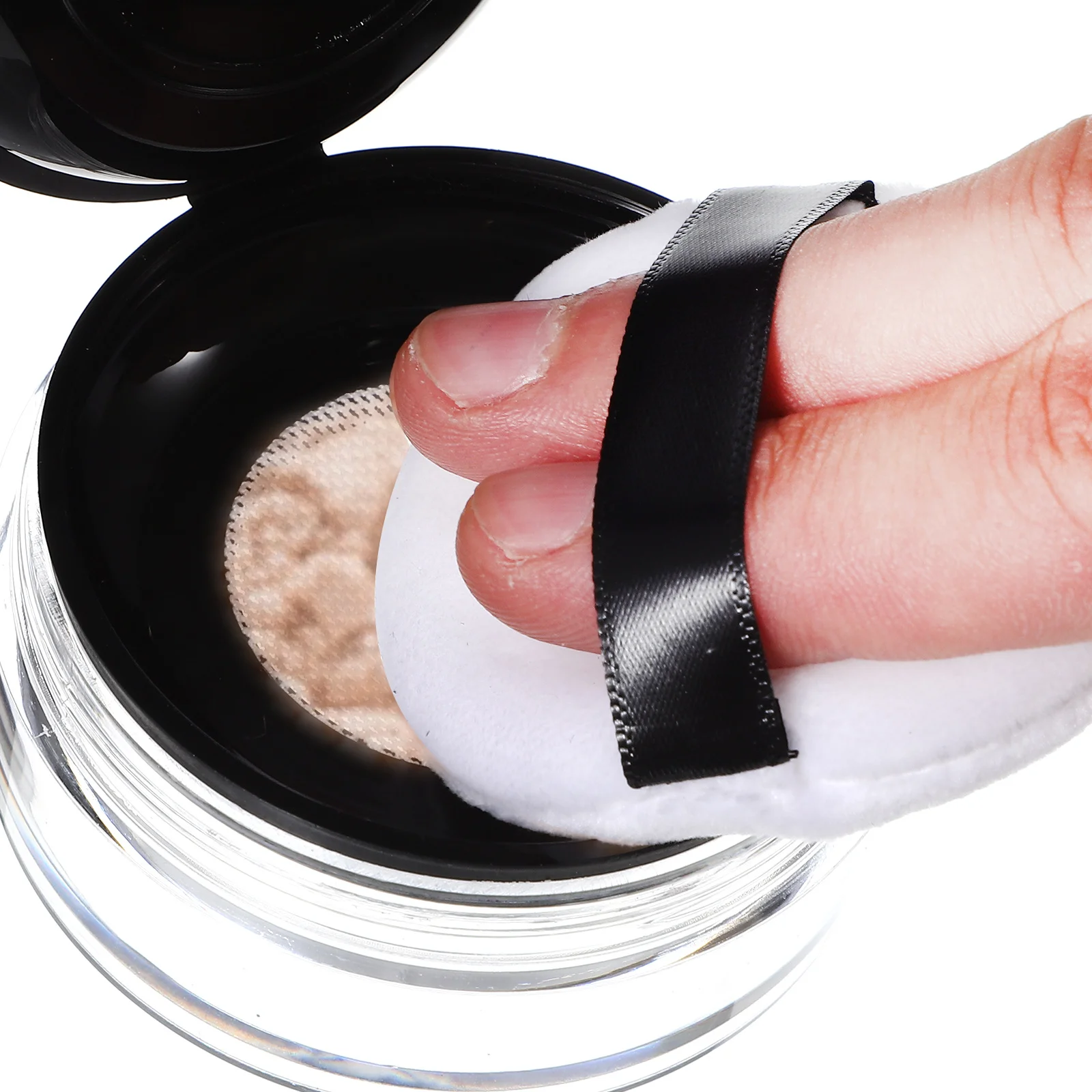 Estojo de Viagem para Pó com Espelho e Esponja, Caixa Vazia para Base Compacta, Tamanho Compacto para Armazenamento de Maquiagem e Conveniência em Viagens