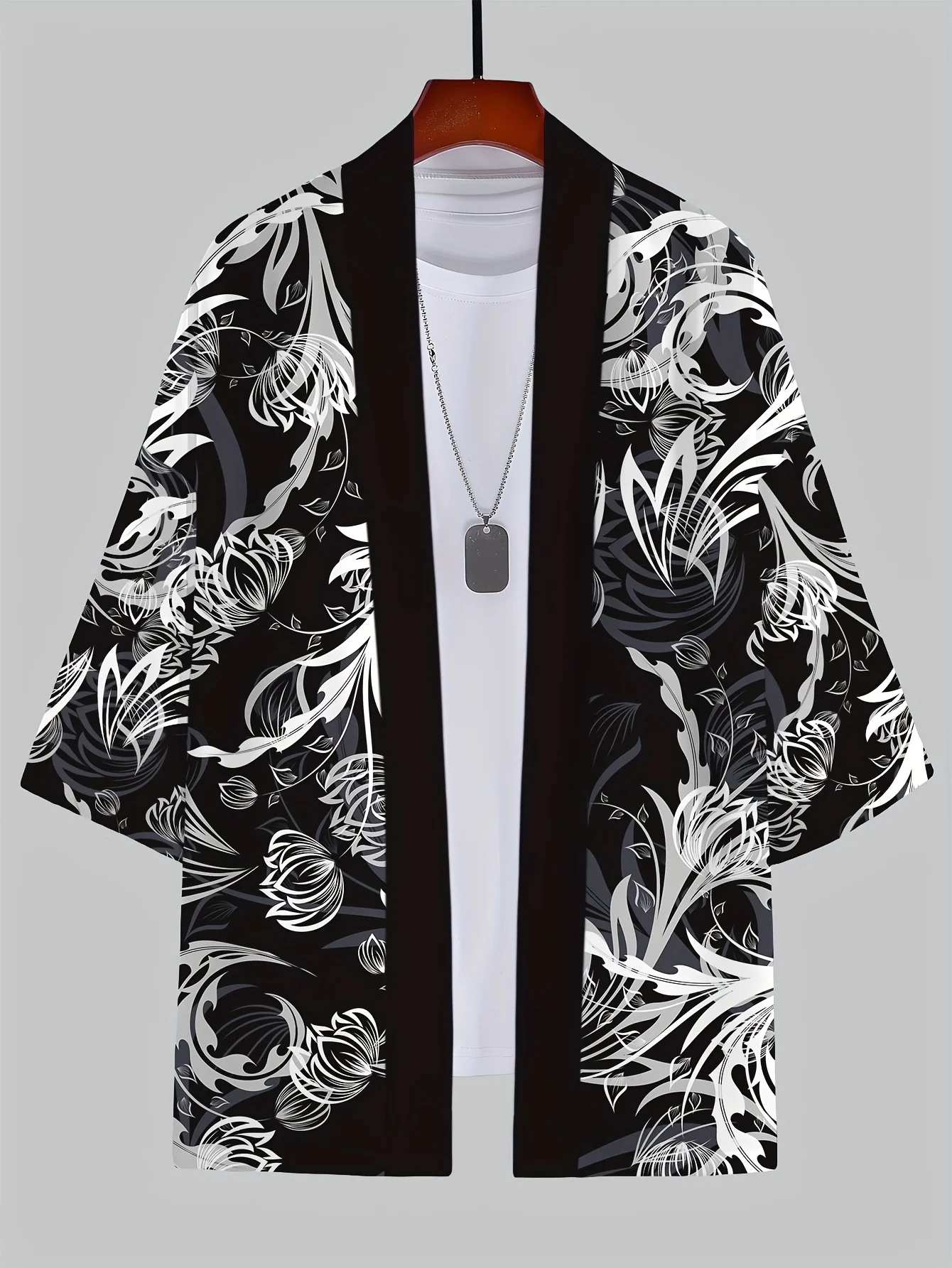 Unisex Kimono Dragon Print Top Fashion Casual Cardigan Yukata Outfit Japanese Streetwear Traditional Clothing