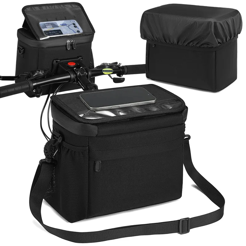 

Велосипедная сумка-холодильник на руль 6 л, изолированная, водонепроницаемая, с держателем для телефона